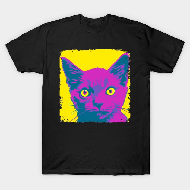 Korat Cat Pop Art - Cat Lover Gift T-Shirt by PawPopArt